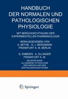 Allgemeine Physiologie Der Nerven Und Des Zentralnervensystems 3642471382 Book Cover