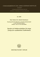 Standort ALS Wettbewerbsfaktor Fur Einige Zweige Der Westdeutschen Textilindustrie 3531024825 Book Cover