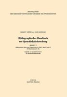 Bibliographisches Handbuch Zur Sprachinhaltsforschung 3531098748 Book Cover