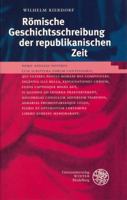 Romische Geschichtsschreibung Der Republikanischen Zeit 3825315207 Book Cover