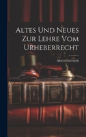 Altes Und Neues Zur Lehre Vom Urheberrecht 1022528513 Book Cover