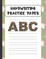 Handwriting Practice Paper ABC: Handwriting Paper For Kids: ABC First writing  Blank Dotted Lined Sheets Notebook for K-3 Students ,120 pages, 8.5x11 (Magical Christmas Unicorn themed) 1699449554 Book Cover