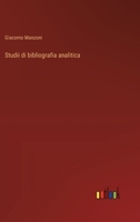 Studii di bibliografia analitica (Italian Edition) 3368715941 Book Cover