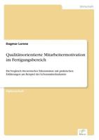 Qualitatsorientierte Mitarbeitermotivation Im Fertigungsbereich 3838637119 Book Cover