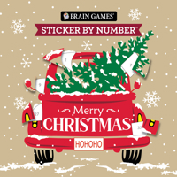 Brain Games - Sticker by Number Compact Edition: Merry Christmas | 7x7 Inches | Christmas Stocking Stuffer, Travel Size Activity Book for Adults & Kids 7+ B0H5JBJNCL Book Cover