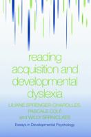 Reading Acquisition And Developmental Dyslexia 0415651328 Book Cover