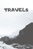 Travels: 90 Pages of 6 X 9 Inch Bound Top Half White Blank Bottom Half College Ruled 1692496999 Book Cover