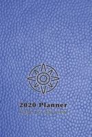 2020 planner page per day view: Daily day per page planner for men to record, plan and organise life, work, business meetings and hobbies in a practical way -Blue leather effect cover with compass cov 1676875263 Book Cover