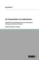 Zur Interpretation von Ambivalenzen 3656208379 Book Cover