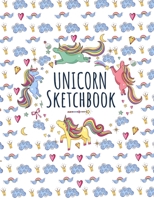 Cute Unicorn Kawaii Sketchbook: 108 blank pages of high quality white paper, 8.5” x 11”cute premium matte cover 1651765480 Book Cover