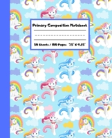 Primary Composition Notebook: Unicorn Clouds Primary Ruled Journal for K-2 Handwriting Practice Paper Blank Space for Drawing Draw and Write Journal for Kids Blank Story Paper Book 1691068314 Book Cover