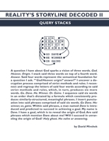 Reality's Storyline Decoded II: Query Stacks B0BZFCFBJH Book Cover