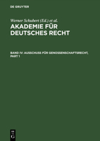 Ausschuß für Genossenschaftsrecht (German Edition) 311012016X Book Cover