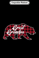 Composition Notebook: Red Plaid Great Grandpa Bear Buffalo Matching Family Pajama Journal/Notebook Blank Lined Ruled 6x9 100 Pages 170222032X Book Cover