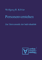 Personenverstehen: Zur Hermeneutik Der Individualität 3110332957 Book Cover