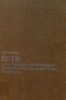 Ruth: A New Translation with a Philological Commentary and a Formalist-Folklorist Interpretation 1850752133 Book Cover