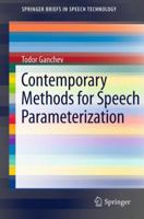 Contemporary Methods for Speech Parameterization 1441984461 Book Cover