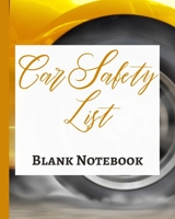 Car Safety List - Blank Notebook - Write It Down - Pastel Rose Gold Pink - Abstract Modern Contemporary Unique Art 1034285955 Book Cover