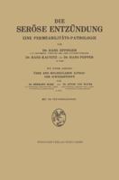 Die Serose Entzundung: Eine Permeabilitats-Pathologie 3709196221 Book Cover