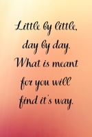 Little by little, day by day. What is meant for you will find it's way.: Inspirational Notebook/ Journal 120 Pages (6x 9) 1706257120 Book Cover