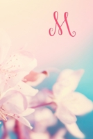 M: Monogram Initial Notebook and diary with pink floral design 170181403X Book Cover
