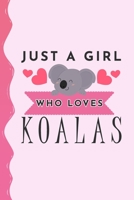 Just A Girl Who Loves Koalas Journal: Koala Lover Gift, Koala Lover Notebook, Cute Koala Gift, Koala Journal, Koala Bear Gift, Koala Bear Journal, Just A Girl Who Loves Koalas 1671261208 Book Cover