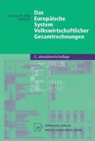 Das Europ Ische System Volkswirtschaftlicher Gesamtrechnungen 3790801321 Book Cover