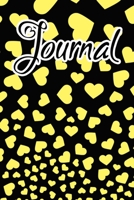 Journal: Journal for women to write in Lemon Yellow Falling Hearts 1657921832 Book Cover