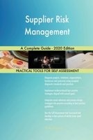 Supplier Risk Management A Complete Guide - 2020 Edition 0655912975 Book Cover