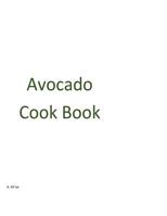 Avocado Cook Book 1981856668 Book Cover