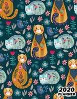 2020: Weekly & Monthly Planner: Jan 1, 2020 to Dec 31, 2020: Cute Cat One Year Weekly Planner & Schedule Agenda with Inspirational Quotes (Cute Weekly and Monthly Planner Vol.2) 1708205101 Book Cover