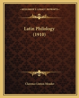 Latin Philology 1022037315 Book Cover