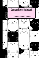 Composition Notebook: 6x9 Lined Composition Cat Notebook For Girls, Cat Journal for gitrls and Teen and kitten journal 170004429X Book Cover