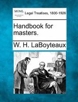 Handbook for Masters 124011155X Book Cover