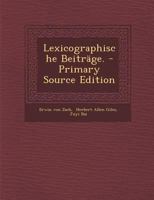 Lexicographische Beitrge. 1017257566 Book Cover