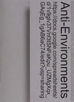 Anti-Environments /anglais 3039423371 Book Cover