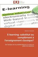 E-Learning: Substitut Ou Complément À l'Enseignement Classique? 3841794025 Book Cover