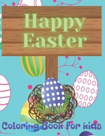 Happy Easter: Christian Easter coloring book for kids B08XS5V9FR Book Cover