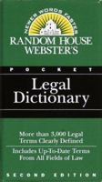 Random House Webster's Pocket Legal Dictionary 0375722238 Book Cover
