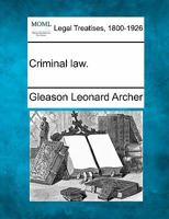 Criminal law. 1240128150 Book Cover