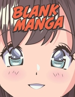 Blank Manga Comic Notebook [8.5x11][150pages]: Create Your Own Anime Manga Comics with many templates, brown hair girl 1674616562 Book Cover