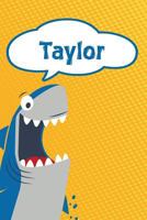Taylor: Personalized Shark Isometric DOT Paper notebook for Kids 120 pages 6"x9" 1797422677 Book Cover