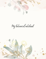 Botanical themed composition Notebook: Journal With Both Ruled Pages And Beautiful Floral Relaxing coloring pages: 8.5 x 11: Laboratory College Work: Botany Coloring Book for Relaxing While Working: F B09SNMYD8T Book Cover