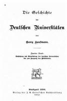 Die Geschichte Der Deutschen Universitaten 3743614561 Book Cover