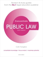 Public Law Concentrate: Law Revision and Study Guide 0198840527 Book Cover