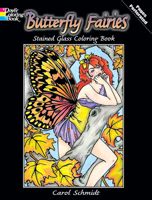 Butterfly Fairies Stained Glass Coloring Book 0486480348 Book Cover