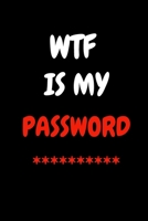 WTF Is My Password: 6x9 Internet Password Logbook Keeper Organizer Large Print with Alphabetical Tabs A-Z , A Password Book for People Who Can't Remember 1679927736 Book Cover