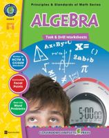Algebra: Task & Drill Sheets, Grades 6-8 1553195450 Book Cover