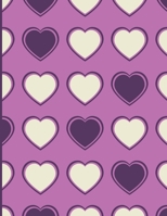 My Heart Health Journal: a blood pressure tracker to monitor your health, heart rate, weight and blood sugar daily and weekly for a year - pretty purple heart cover 1657031233 Book Cover