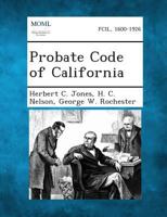 Probate Code of California 1287344348 Book Cover